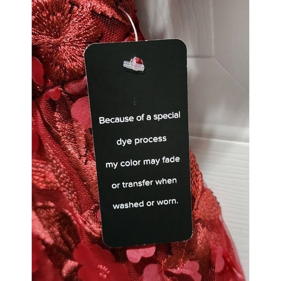 NEW Torrid Women's Textured Floral Mesh Puff Short Sleeve Dress Red Plus Size 20 - Picture 6 of 12